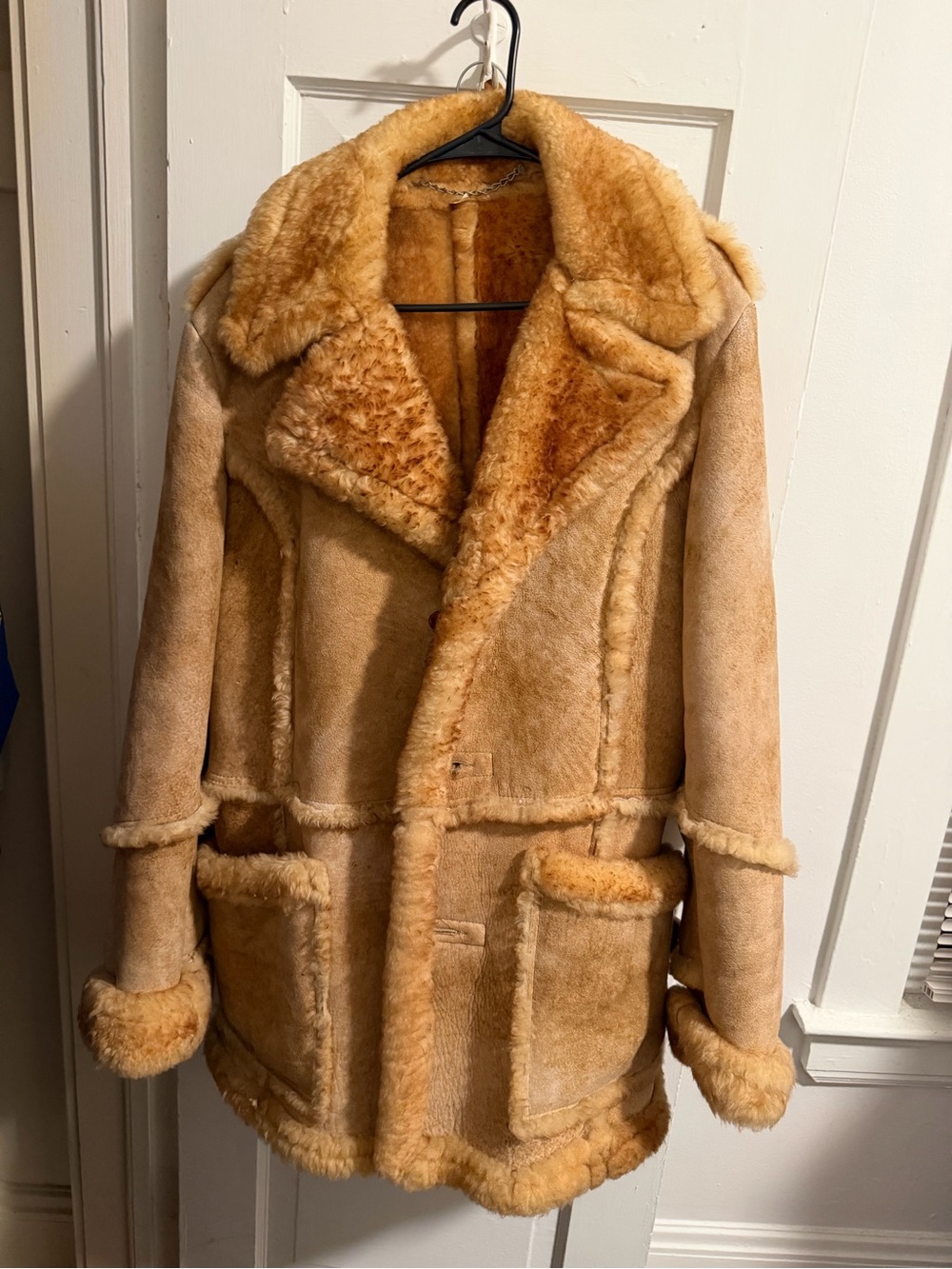 Excelled Shearling Coat in Camel Size 42
